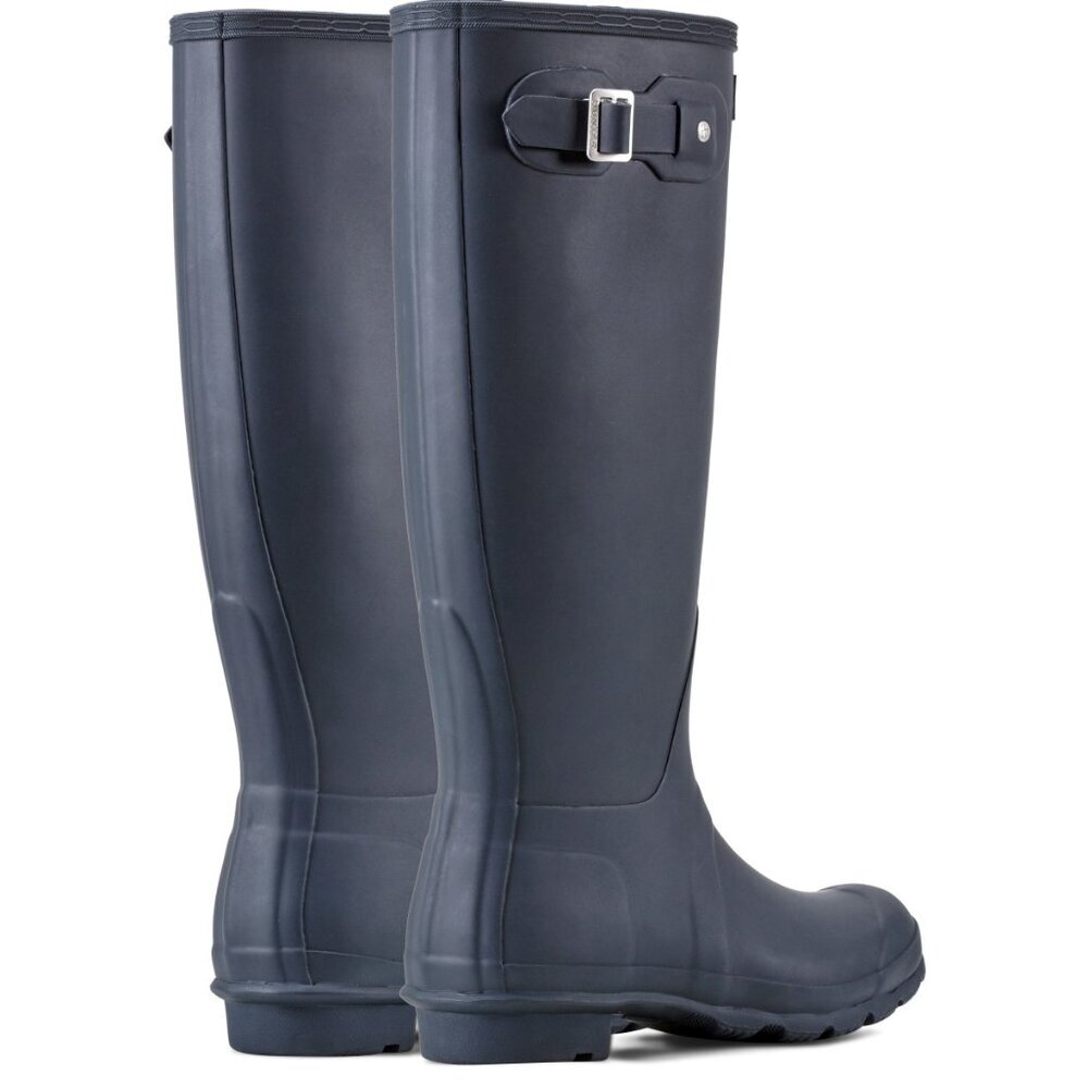 New Hunter Women's Original Tall Waterproof Rain Boots Size 10 Navy Adjustable - Picture 2 of 6